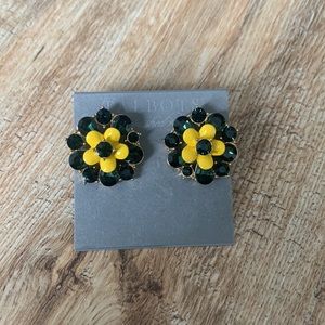 NWT Talbots - large flower stud earrings